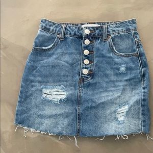 Tilly’s RSQ denim cutoff jean skirt - ripped